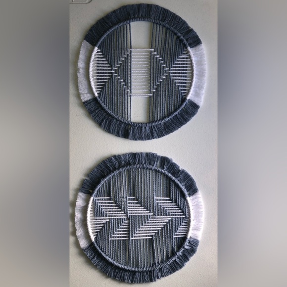 Boho Macrame Wall Hanging Decoration - Set of 2 - Picture 1 of 6